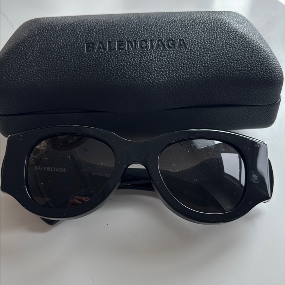 Balenciaga Glossy Black Sunglasses